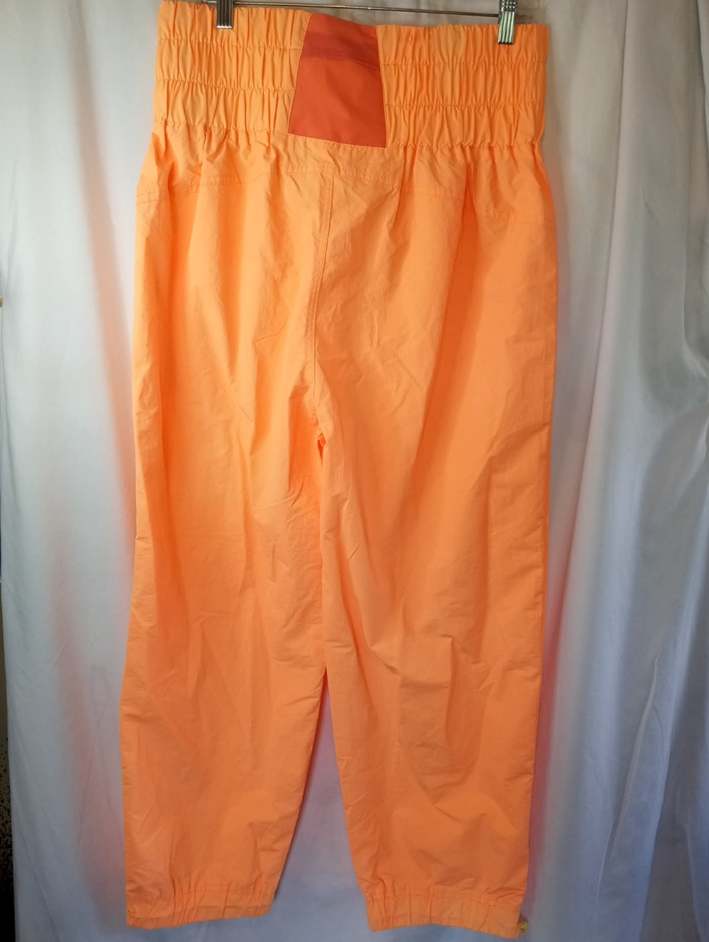 NWOT Zenana Outfitters High-Waist Jogger Pants Orange Windbreaker Retro 80s 90s - Picture 3 of 7
